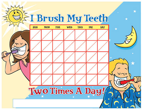 Color Brushing Chart for Children - Pediatric Dentist in Springfield, MO